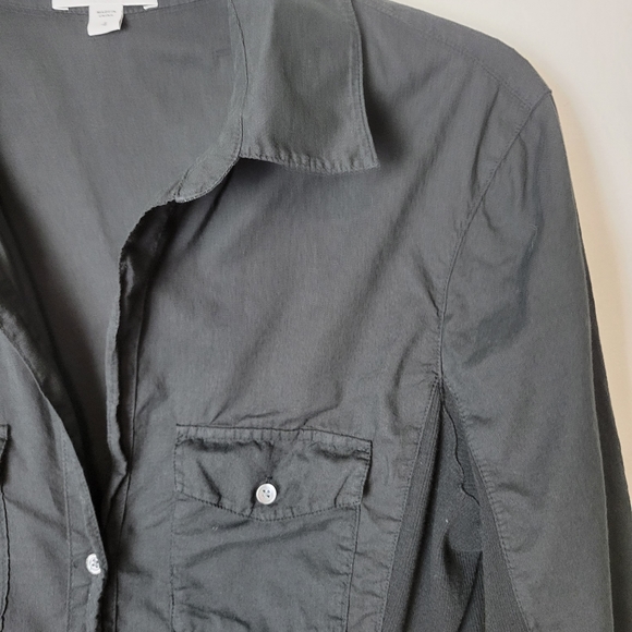 Standard James Perse Contrast Panel Button Shirt - Picture 6 of 9